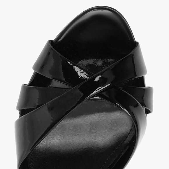 NIB Schutz Keefa Block Sandal, Black Patent, Size 11 - Picture 8 of 9